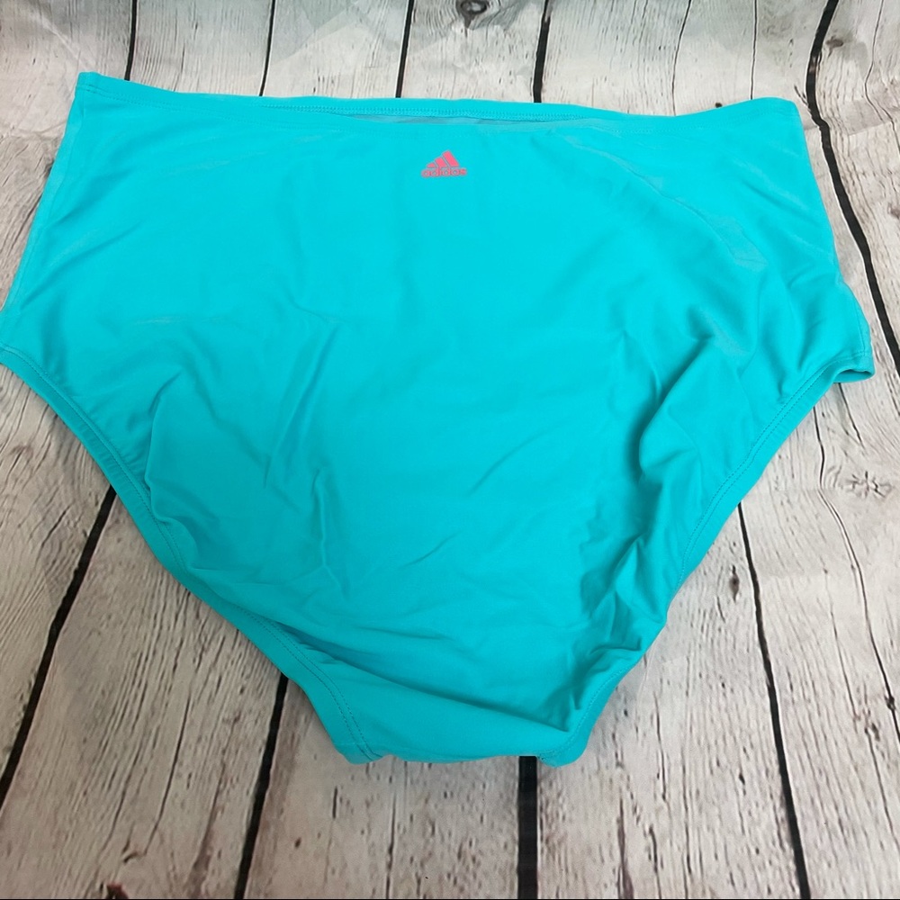 Adidas High Waist Hipster Bottoms (Aqua) Sz 1XL